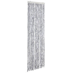 Vidaxl Insect Curtain White And Grey 56X185 Cm Chenille - thumbnail 2