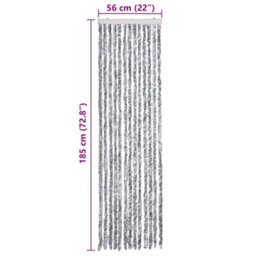 Vidaxl Insect Curtain White And Grey 56X185 Cm Chenille - thumbnail 7