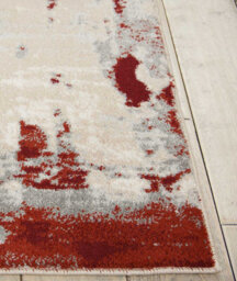 Red Luxurious Modern Easy To Clean Abstract Rug For Living Room, Bedroom - 239Cm X 320Cm - thumbnail 4