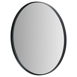 Pacific Lifestyle Round Wall Mirror Black Metal Slim Frame 100Cm Contemporary - thumbnail 5