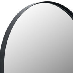 Pacific Lifestyle Round Wall Mirror Black Metal Slim Frame 100Cm Contemporary - thumbnail 6