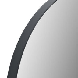Pacific Lifestyle Round Wall Mirror Black Metal Slim Frame 100Cm Contemporary - thumbnail 7