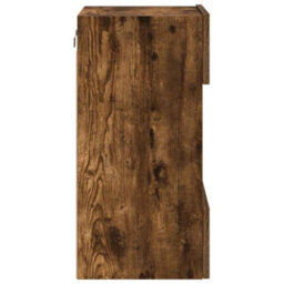 Berkfield Durable Tv Wall Cabinets With Led Lights 2 Pcs Smoked Oak 40X30X60.5 Cm - thumbnail 9