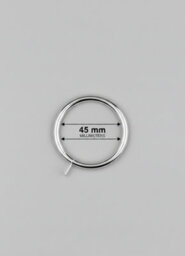 Homeelabador 45mm Extra Large Silver Colour Pole Curtain Rings With Eyelet - Pack Of 24 - thumbnail 3