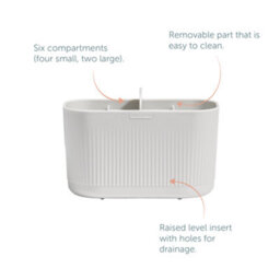 ReBorn® Reborn Recycled Large Bathroom Caddy- Stone Bathroom Organizer - With Six Compartments - Made In The Uk - thumbnail 3
