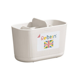 ReBorn® Reborn Recycled Large Bathroom Caddy- Stone Bathroom Organizer - With Six Compartments - Made In The Uk - thumbnail 1