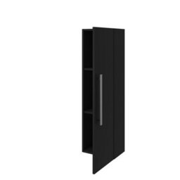 Sundaze Matt Black 1200mm Bathroom Wall Mounted Tall Storage Unit Cupboard Cabinet - thumbnail 3