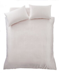 Catherine Lansfield Bedding Silky Soft Satin Duvet Cover Set With Pillowcases Blush Pink - thumbnail 4
