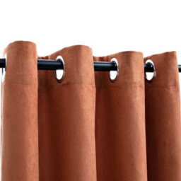 Walplus Blackout Curtains With Metal Rings 2 Pcs Rust 140X245 Cm - thumbnail 3