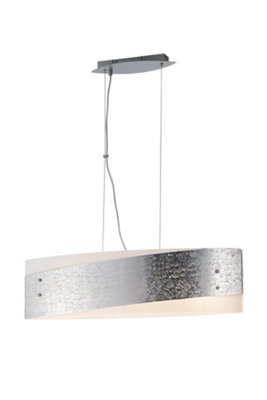 Luminosa Lighting Luminosa Paris 4 Light Straight Bar Pendant Ceiling Light Silver 75X20Cm - image 1