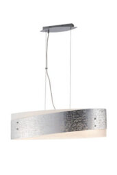 Luminosa Lighting Luminosa Paris 4 Light Straight Bar Pendant Ceiling Light Silver 75X20Cm - thumbnail 1