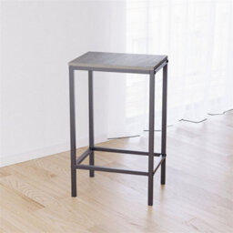 Concrete Grey  Bar Table & Stool Set 2 Seater Chair Industrial Kitchen Dining Room - thumbnail 6