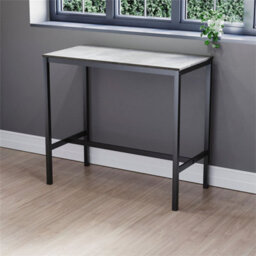 Concrete Grey  Bar Table & Stool Set 2 Seater Chair Industrial Kitchen Dining Room - thumbnail 5