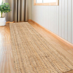 Loomed Handwoven Natural Chunky Jute Living Area Runner Rug 70X240Cm - thumbnail 1