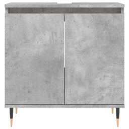 Berkfield Bathroom Cabinet Concrete Grey 58X33X60 Cm Engineered Wood - thumbnail 4