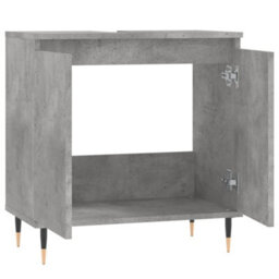 Berkfield Bathroom Cabinet Concrete Grey 58X33X60 Cm Engineered Wood - thumbnail 5