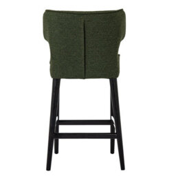 Wyld Haus Modena Modern Green Upholstered Bar Stool With Wooden Legs - thumbnail 7