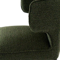 Wyld Haus Modena Modern Green Upholstered Bar Stool With Wooden Legs - thumbnail 4