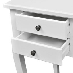 Berkfield Durable Wooden French Desk With Curved Legs And 5 Drawers - thumbnail 3