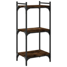 Berkfield Bookcase 3-Tier Smoked Oak 40X30X86 Cm Engineered Wood - thumbnail 6