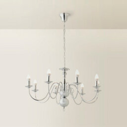 Valuelights Gothica Traditional Style 8 Way Polished Chrome Ceiling Light Chandelier Fitting - thumbnail 3