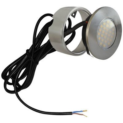 Eterna Cledcir 1.7W Led Recessed Cabinet Light Brushed Nickel 3000K - image 1