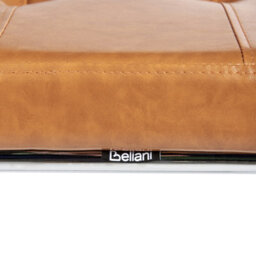 Beliani Set Of 2 Dining Chairs Ethete Faux Leather Golden Brown - thumbnail 9