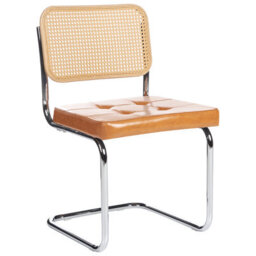 Beliani Set Of 2 Dining Chairs Ethete Faux Leather Golden Brown - thumbnail 4