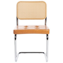 Beliani Set Of 2 Dining Chairs Ethete Faux Leather Golden Brown - thumbnail 5
