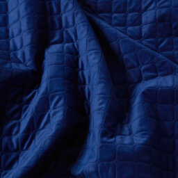 Homescapes Diamond Quilted Navy Velvet Throw - thumbnail 4