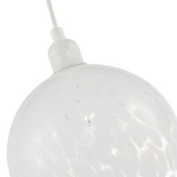 Happy Homewares Modern Opal White Snowflake 20Cm Glass Pendant Ceiling Lamp Shade - thumbnail 3