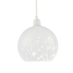 Happy Homewares Modern Opal White Snowflake 20Cm Glass Pendant Ceiling Lamp Shade - thumbnail 2