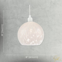Happy Homewares Modern Opal White Snowflake 20Cm Glass Pendant Ceiling Lamp Shade - thumbnail 7