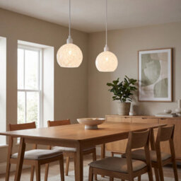 Happy Homewares Modern Opal White Snowflake 20Cm Glass Pendant Ceiling Lamp Shade - thumbnail 6