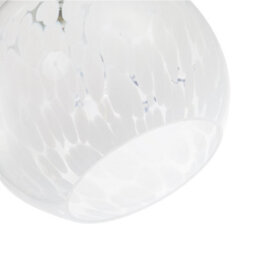 Happy Homewares Modern Opal White Snowflake 20Cm Glass Pendant Ceiling Lamp Shade - thumbnail 5