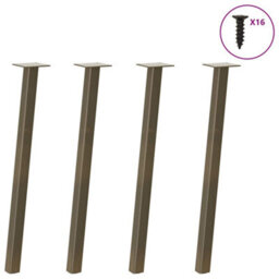 Berkfield Console Table Legs 4 Pcs Natural Steel 72 Cm Steel - thumbnail 1
