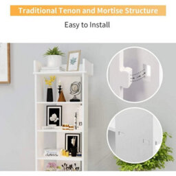 White 7-Tier Narrow Shoe Storage Rack - thumbnail 4