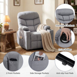 Recliner Chair With 2 Cup Holders & 4 Storage Pockets - thumbnail 5