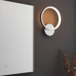 Anson Lighting Millet Bathroom Wall Light Finished In Chrome Plate And White Silicone - thumbnail 6