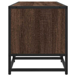 Berkfield Tv Cabinet Brown Oak 120X35X41 Cm Engineered Wood And Metal - thumbnail 5