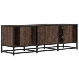 Berkfield Tv Cabinet Brown Oak 120X35X41 Cm Engineered Wood And Metal - thumbnail 6