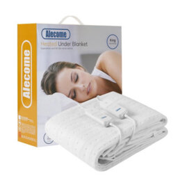 Alecome Luxury Fleece Heated Fitted Mattress Underblanket, Cover, Auto-Cut, Dual Controls, 3 Heat Settings, King 165 X 137Cm