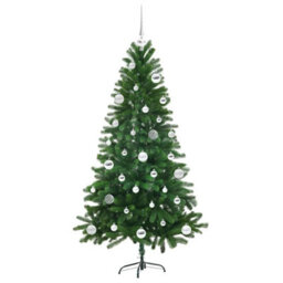 Vidaxl Christmas Tree With 150 Leds With Stand Green 150 Cm Pe - thumbnail 4