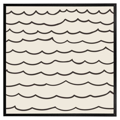 "Andrew Lee Wave Lines (Picutre Frame) / 12X12"" / Brown" - image 1