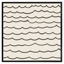 "Andrew Lee Wave Lines (Picutre Frame) / 12X12"" / Brown" - thumbnail 3