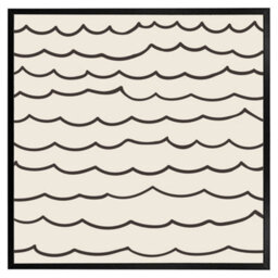 "Andrew Lee Wave Lines (Picutre Frame) / 12X12"" / Brown" - thumbnail 6