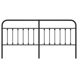 Berkfield Metal Headboard Black 200 Cm - thumbnail 4