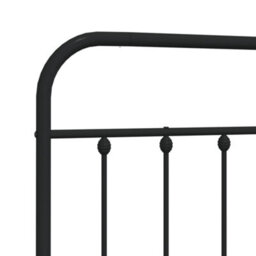 Berkfield Metal Headboard Black 200 Cm - thumbnail 6