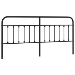 Berkfield Metal Headboard Black 200 Cm - thumbnail 2