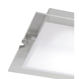 Luminosa Lighting Luminosa Melbourne Square Ceiling 15W Led 3000K, 1350Lm, Polished Chrome/frosted White Glass - thumbnail 4